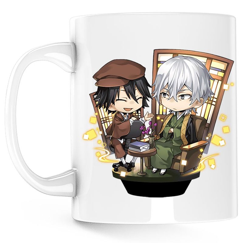 Casa si Gradina - Bucatarie si vesela - Cani si pahare - Cani si cesti - Cana Bungo Stray Dogs Chibi Naomi Tanikazi, alba, 330 ml - Infinity.ro
