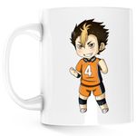 Casa si Gradina - Bucatarie si vesela - Cani si pahare - Cani si cesti - Cana Haikyuu Yu Nishinoya Volei Haikyu!!, alba, 330 ml - Infinity.ro