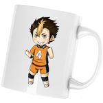 Casa si Gradina - Bucatarie si vesela - Cani si pahare - Cani si cesti - Cana Haikyuu Yu Nishinoya Volei Haikyu!!, alba, 330 ml - Infinity.ro