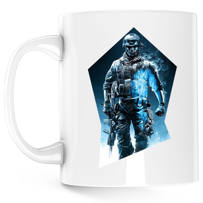 Casa si Gradina - Bucatarie si vesela - Cani si pahare - Cani si cesti - Cana Call of Duty Modern Warfare Soldat, alba, 330 ml - Infinity.ro