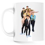 Casa si Gradina - Bucatarie si vesela - Cani si pahare - Cani si cesti - Cana BTS All Gang Bangtan Boys, alba, 330 ml - Infinity.ro