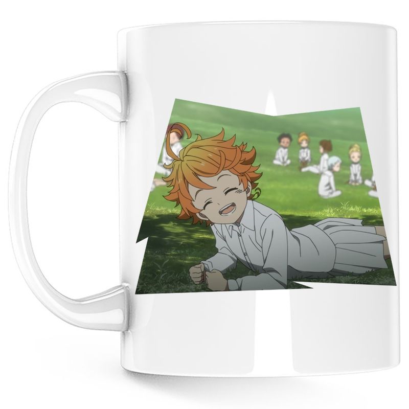 Casa si Gradina - Bucatarie si vesela - Cani si pahare - Cani si cesti - Cana The Promised Neverland Emma Bucurie, alba, 330 ml - Infinity.ro