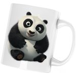 Casa si Gradina - Bucatarie si vesela - Cani si pahare - Cani si cesti - Cana Kung Fu Panda Bebe Karate Ninja Urs, alba, 330 ml - Infinity.ro