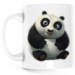 Casa si Gradina - Bucatarie si vesela - Cani si pahare - Cani si cesti - Cana Kung Fu Panda Bebe Karate Ninja Urs, alba, 330 ml - Infinity.ro