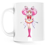 Casa si Gradina - Bucatarie si vesela - Cani si pahare - Cani si cesti - Cana Sailor Moon Chibiusa Pink Roz Anime, alba, 330 ml - Infinity.ro