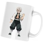 Casa si Gradina - Bucatarie si vesela - Cani si pahare - Cani si cesti - Cana Demon Slayer Sanemi Samurai Boy, alba, 330 ml - Infinity.ro