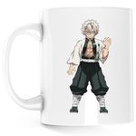 Casa si Gradina - Bucatarie si vesela - Cani si pahare - Cani si cesti - Cana Demon Slayer Sanemi Samurai Boy, alba, 330 ml - Infinity.ro