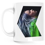 Casa si Gradina - Bucatarie si vesela - Cani si pahare - Cani si cesti - Cana Billie Eilish Emo Pop Music, alba, 330 ml - Infinity.ro