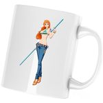 Casa si Gradina - Bucatarie si vesela - Cani si pahare - Cani si cesti - Cana Bad Girl Anime One Piece Nami Pirat, alba, 330 ml - Infinity.ro