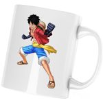 Casa si Gradina - Bucatarie si vesela - Cani si pahare - Cani si cesti - Cana One Piece Monkey D Luffy Karate, alba, 330 ml - Infinity.ro