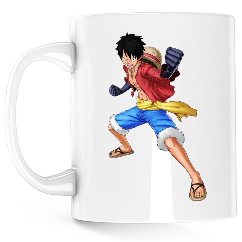 Casa si Gradina - Bucatarie si vesela - Cani si pahare - Cani si cesti - Cana One Piece Monkey D Luffy Karate, alba, 330 ml - Infinity.ro