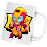 Casa si Gradina - Bucatarie si vesela - Cani si pahare - Cani si cesti - Cana Max Brawler Brawl Stars, alba, 330 ml - Infinity.ro