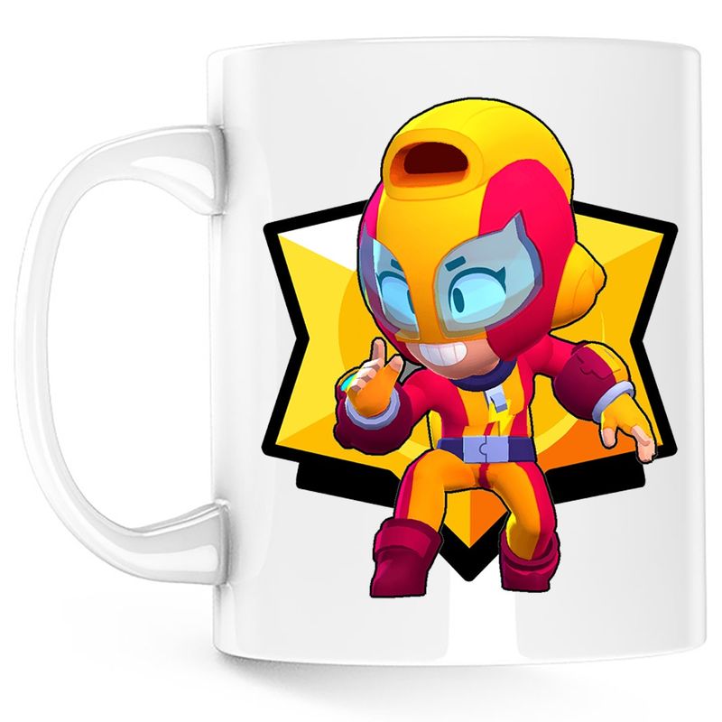 Casa si Gradina - Bucatarie si vesela - Cani si pahare - Cani si cesti - Cana Max Brawler Brawl Stars, alba, 330 ml - Infinity.ro