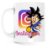 Casa si Gradina - Bucatarie si vesela - Cani si pahare - Cani si cesti - Cana Insta Boy Dragon Ball Z Son Goku Instagram Creator, alba, 330 ml - Infinity.ro