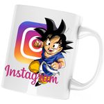 Casa si Gradina - Bucatarie si vesela - Cani si pahare - Cani si cesti - Cana Insta Boy Dragon Ball Z Son Goku Instagram Creator, alba, 330 ml - Infinity.ro