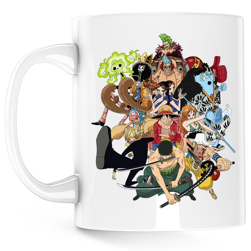 Casa si Gradina - Bucatarie si vesela - Cani si pahare - Cani si cesti - Cana All Crew Gang One Piece Echipaj Pirati, alba, 330 ml - Infinity.ro
