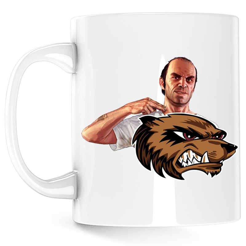 Casa si Gradina - Bucatarie si vesela - Cani si pahare - Cani si cesti - Cana Wolverine GTA Badass Bad Boy XMen Trevor, alba, 330 ml - Infinity.ro