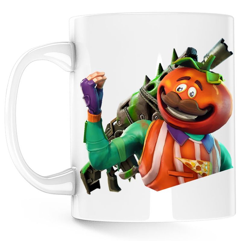 Casa si Gradina - Bucatarie si vesela - Cani si pahare - Cani si cesti - Cana Tomato Fortnite Epic Weapon, alba, 330 ml - Infinity.ro
