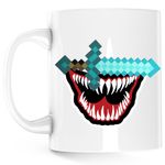 Casa si Gradina - Bucatarie si vesela - Cani si pahare - Cani si cesti - Cana Venom Minecraft Sabie Diamond Sword, alba, 330 ml - Infinity.ro