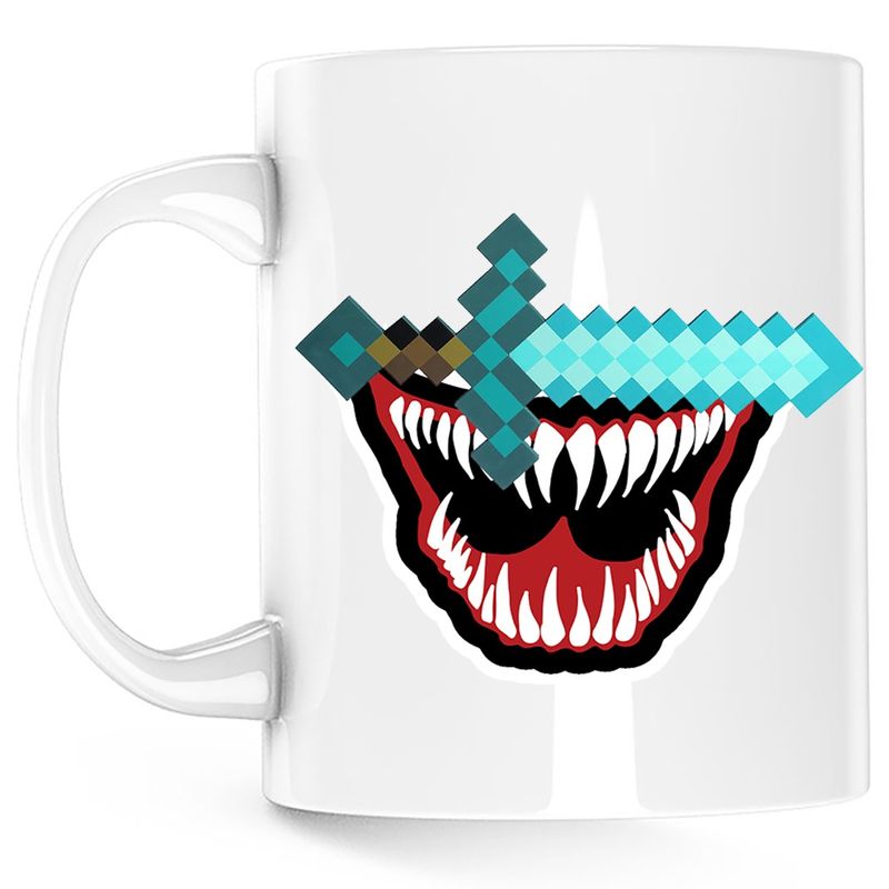 Casa si Gradina - Bucatarie si vesela - Cani si pahare - Cani si cesti - Cana Venom Minecraft Sabie Diamond Sword, alba, 330 ml - Infinity.ro