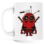 Casa si Gradina - Bucatarie si vesela - Cani si pahare - Cani si cesti - Cana Deadpool Minions SuperHero, alba, 330 ml - Infinity.ro