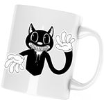Casa si Gradina - Bucatarie si vesela - Cani si pahare - Cani si cesti - Cana Cartoon Bad Cat Black, alba, 330 ml - Infinity.ro