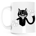 Casa si Gradina - Bucatarie si vesela - Cani si pahare - Cani si cesti - Cana Cartoon Bad Cat Black, alba, 330 ml - Infinity.ro