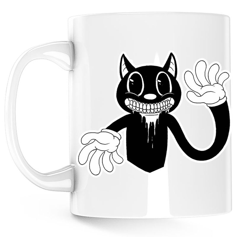 Casa si Gradina - Bucatarie si vesela - Cani si pahare - Cani si cesti - Cana Cartoon Bad Cat Black, alba, 330 ml - Infinity.ro
