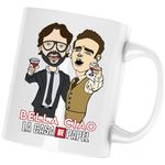 Casa si Gradina - Bucatarie si vesela - Cani si pahare - Cani si cesti - Cana Casa de Papel Bella Ciao Rebel, alba, 330 ml - Infinity.ro