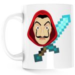 Casa si Gradina - Bucatarie si vesela - Cani si pahare - Cani si cesti - Cana Casa de Papel Minecraft Diamond Sword, alba, 330 ml - Infinity.ro