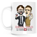 Casa si Gradina - Bucatarie si vesela - Cani si pahare - Cani si cesti - Cana Casa de Papel Bella Ciao Rebel, alba, 330 ml - Infinity.ro