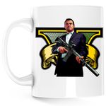 Casa si Gradina - Bucatarie si vesela - Cani si pahare - Cani si cesti - Cana Michael GTA5 Grand Theft Auto, alba, 330 ml - Infinity.ro