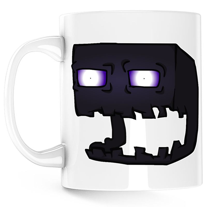 Casa si Gradina - Bucatarie si vesela - Cani si pahare - Cani si cesti - Cana Minecraft Enderman Speriat, alba, 330 ml - Infinity.ro