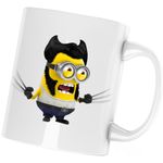 Casa si Gradina - Bucatarie si vesela - Cani si pahare - Cani si cesti - Cana Wolverine Logan X Men Minions Minioni, alba, 330 ml - Infinity.ro