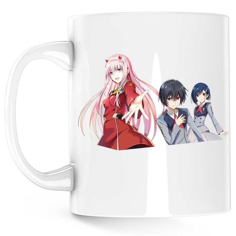 Casa si Gradina - Bucatarie si vesela - Cani si pahare - Cani si cesti - Cana Darling in the FranXX Hiro Zero Two SF Romance, alba, 330 ml - Infinity.ro