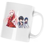 Casa si Gradina - Bucatarie si vesela - Cani si pahare - Cani si cesti - Cana Darling in the FranXX Hiro Zero Two SF Romance, alba, 330 ml - Infinity.ro