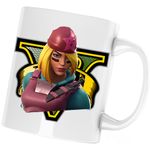 Casa si Gradina - Bucatarie si vesela - Cani si pahare - Cani si cesti - Cana Skully Fortnite GTA V, alba, 330 ml - Infinity.ro