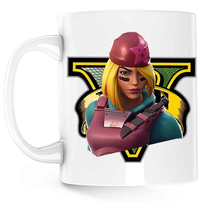 Casa si Gradina - Bucatarie si vesela - Cani si pahare - Cani si cesti - Cana Skully Fortnite GTA V, alba, 330 ml - Infinity.ro