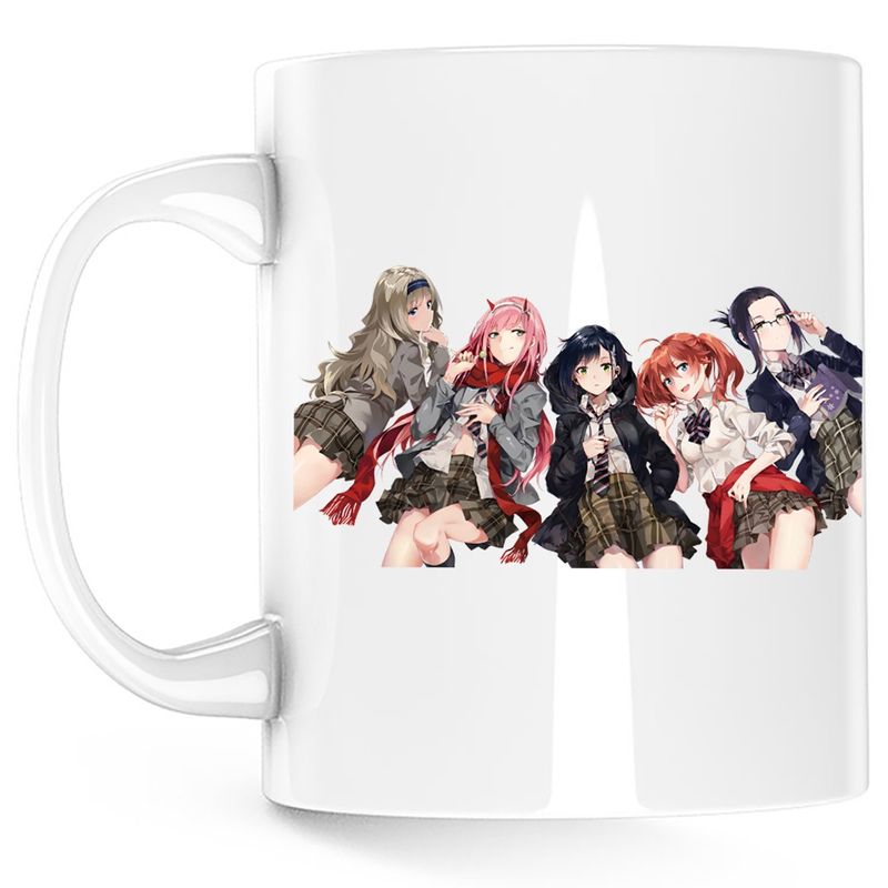 Casa si Gradina - Bucatarie si vesela - Cani si pahare - Cani si cesti - Cana Darling in the FranXX Anime Girls Manga, alba, 330 ml - Infinity.ro