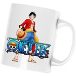 Casa si Gradina - Bucatarie si vesela - Cani si pahare - Cani si cesti - Cana Desene Animate One Piece Monkey Marinarul, alba, 330 ml - Infinity.ro
