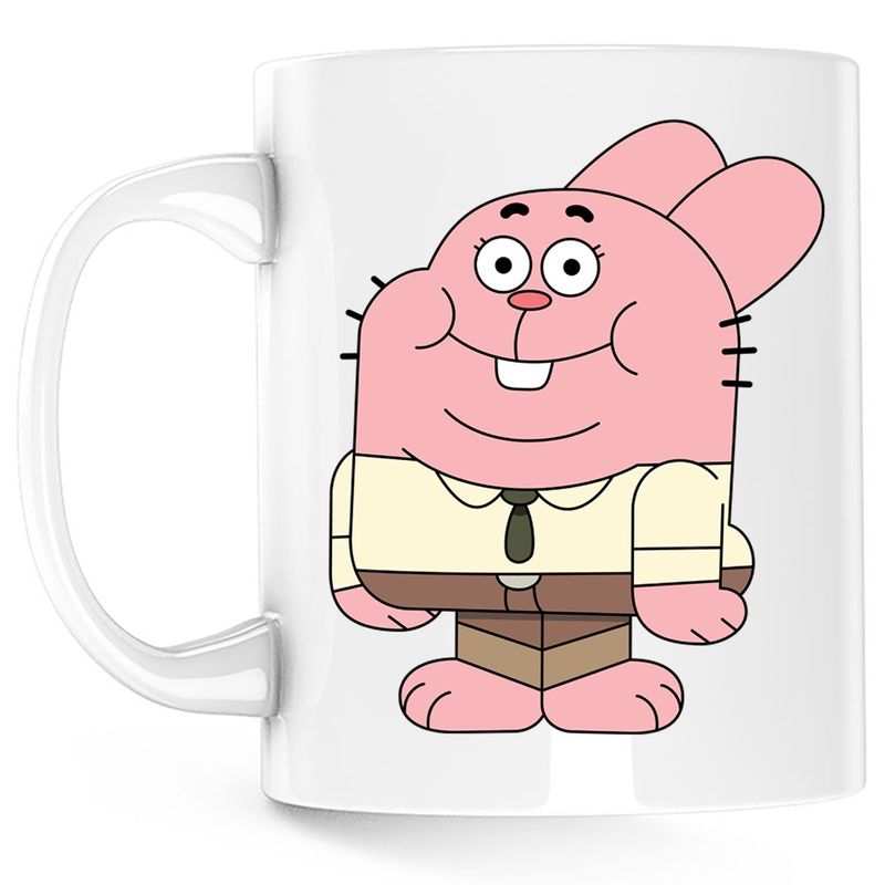 Casa si Gradina - Bucatarie si vesela - Cani si pahare - Cani si cesti - Cana Richard Watterson Gumball Tata Iepure, alba, 330 ml - Infinity.ro