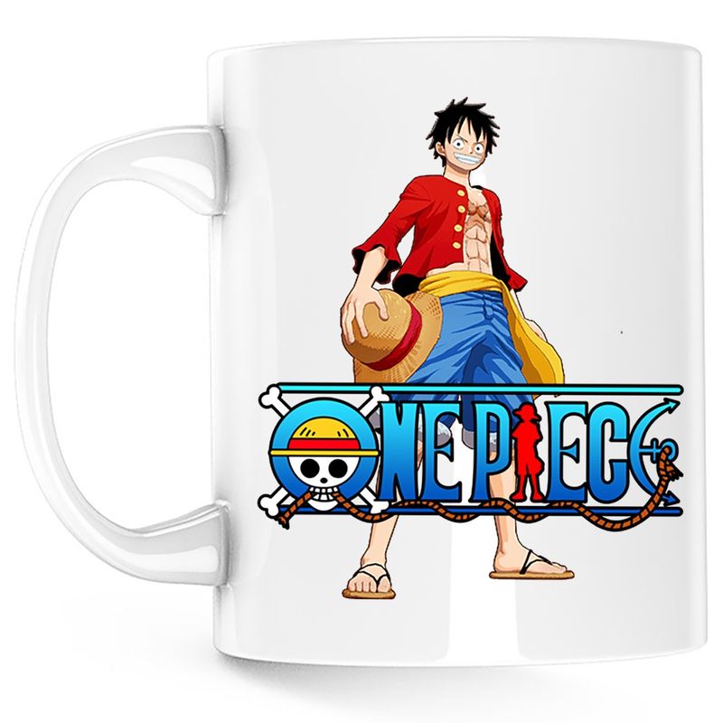 Casa si Gradina - Bucatarie si vesela - Cani si pahare - Cani si cesti - Cana Desene Animate One Piece Monkey Marinarul, alba, 330 ml - Infinity.ro