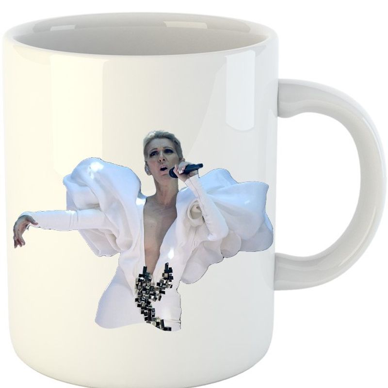 Casa si Gradina - Bucatarie si vesela - Cani si pahare - Cani si cesti - Cana Celine Dion Concert Film Costume Fashion Model, alba,  330 ml - Infinity.ro