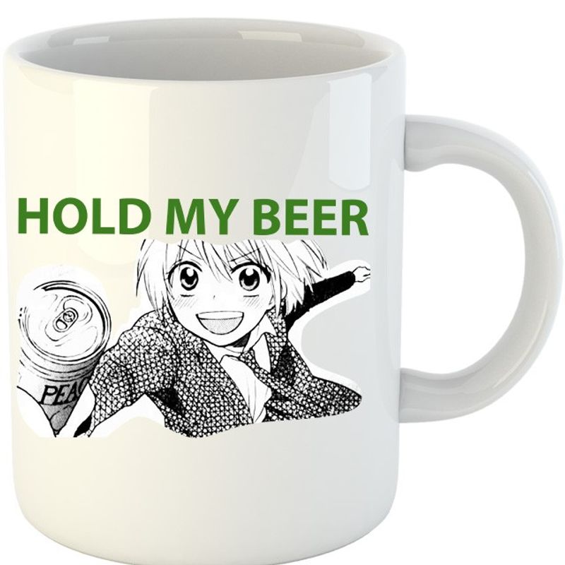 Casa si Gradina - Bucatarie si vesela - Cani si pahare - Cani si cesti - Cana Oresama Teacher Kurosaki Beer Peach Student Highschool, alba,  330 ml - Infinity.ro