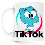 Casa si Gradina - Bucatarie si vesela - Cani si pahare - Cani si cesti - Cana Gumball Bebelus Tiktok Bebe Tik Tok Creator, alba, 330 ml - Infinity.ro