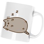 Casa si Gradina - Bucatarie si vesela - Cani si pahare - Cani si cesti - Cana Pusheen Cat Somn Sforait Pisica Plush Pussy, alba, 330 ml - Infinity.ro