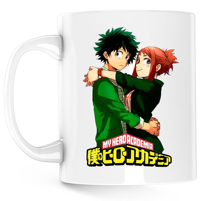 Casa si Gradina - Bucatarie si vesela - Cani si pahare - Cani si cesti - Cana My Hero Academia Deku Uraraka Love Anime, alba, 330 ml - Infinity.ro