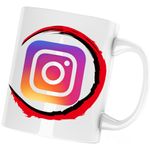 Casa si Gradina - Bucatarie si vesela - Cani si pahare - Cani si cesti - Cana Demon Slayer Insta Creator Instagram Anime, alba, 330 ml - Infinity.ro
