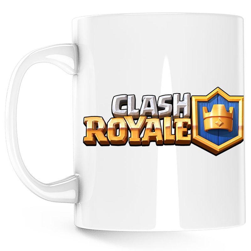 Casa si Gradina - Bucatarie si vesela - Cani si pahare - Cani si cesti - Cana Clash Royale Clans Logo, alba, 330 ml - Infinity.ro
