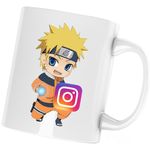 Casa si Gradina - Bucatarie si vesela - Cani si pahare - Cani si cesti - Cana Naruto Instagram Creator Akatsuki Anime Manga, alba, 330 ml - Infinity.ro